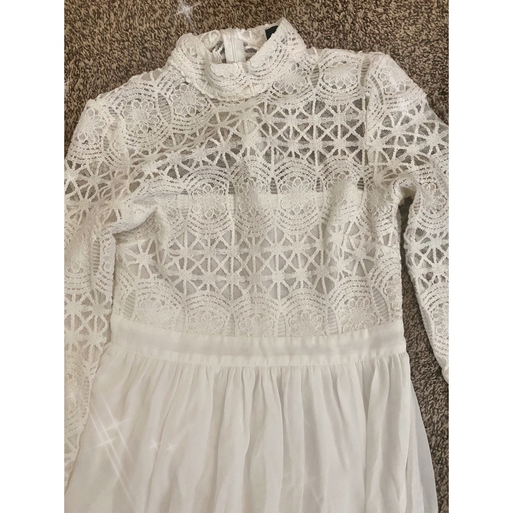 Lulus White Chiffon Dress